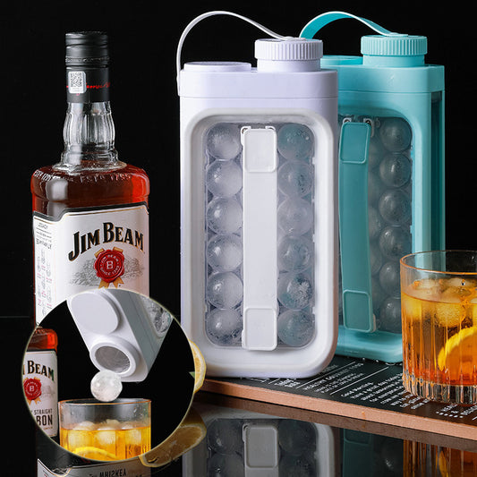 2-in-1 Ice Cube Tray Kettle – 17-Ball Quick-Freezing Mold & Water Bottle with Easy-Release Design | Infinity Bazaar