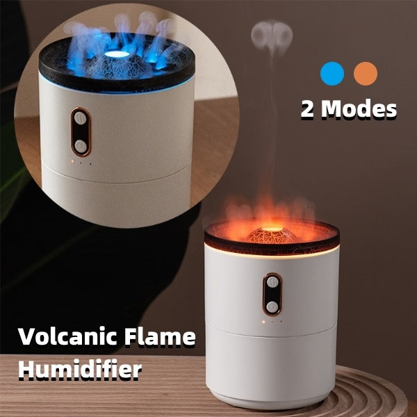 Volcanic Flame Aroma Essential Oil Diffuser – USB Portable Jellyfish Air Humidifier with Night Light & Fragrance