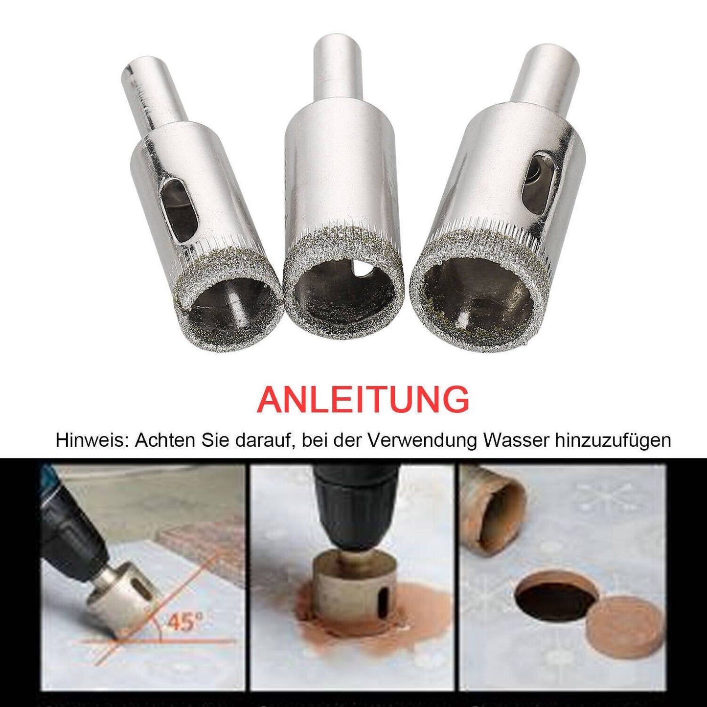 Diamond Hole Saw Drill Bit Set – 6mm to 50mm Glass & Tile Opener for Power Tools (Germany Only) | Infinity Bazaar