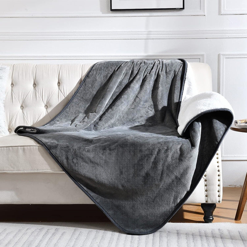 Pet Waterproof Flannel Sherpa Thickened Dog Blanket Cat Mat