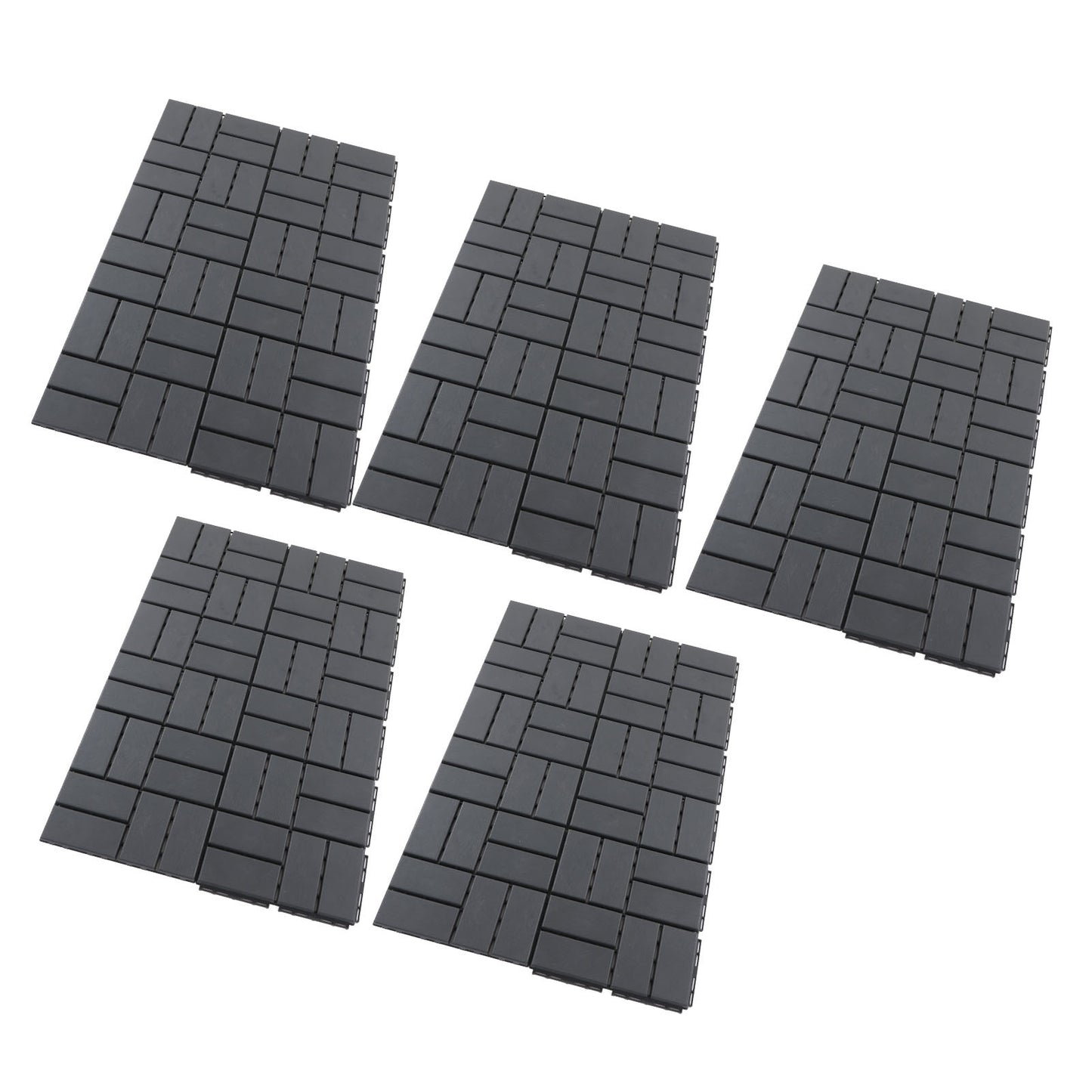 30 Pcs Interlocking Plastic Deck Tiles –  Outdoor Anti-Slip, Weather-Resistant Floor Mats for Balcony, Garden, Pool & Bathroom Use | Infinity Bazaar