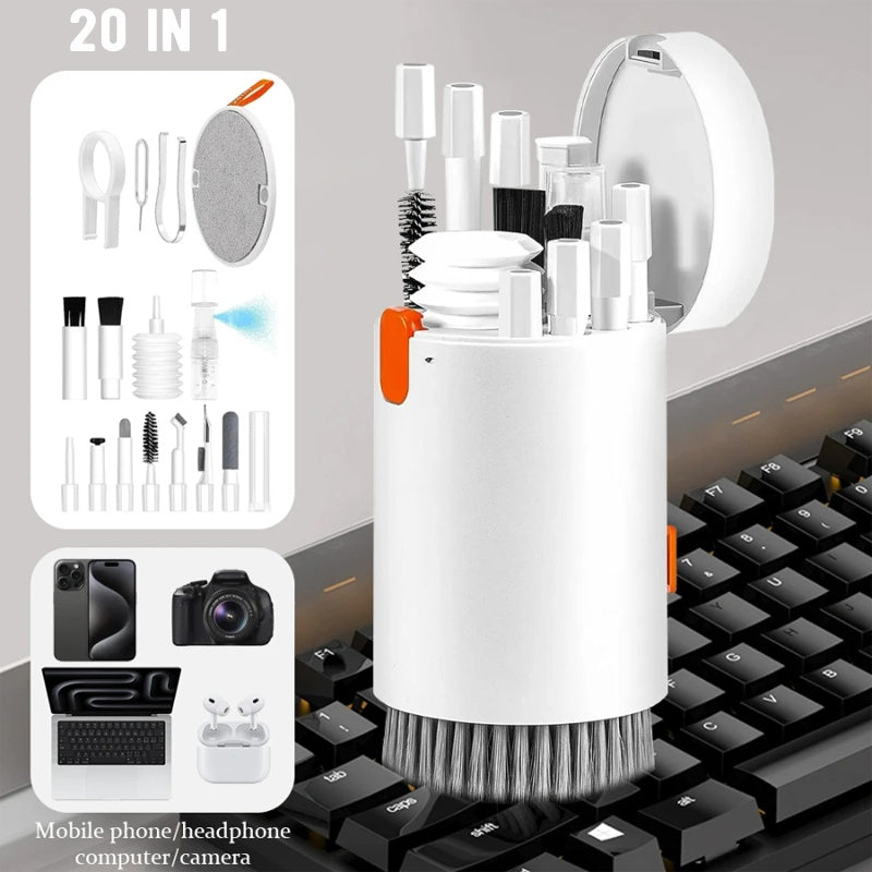20-in-1 Laptop & Phone Screen Cleaner Kit – Multifunctional Cleaning Tool for Keyboard, AirPods, MacBook, iPad & Camera | Infinity Bazaar