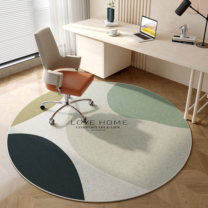 Living Room Round Carpet Household Absorbent Non-slip Crystal Velvet Carpet