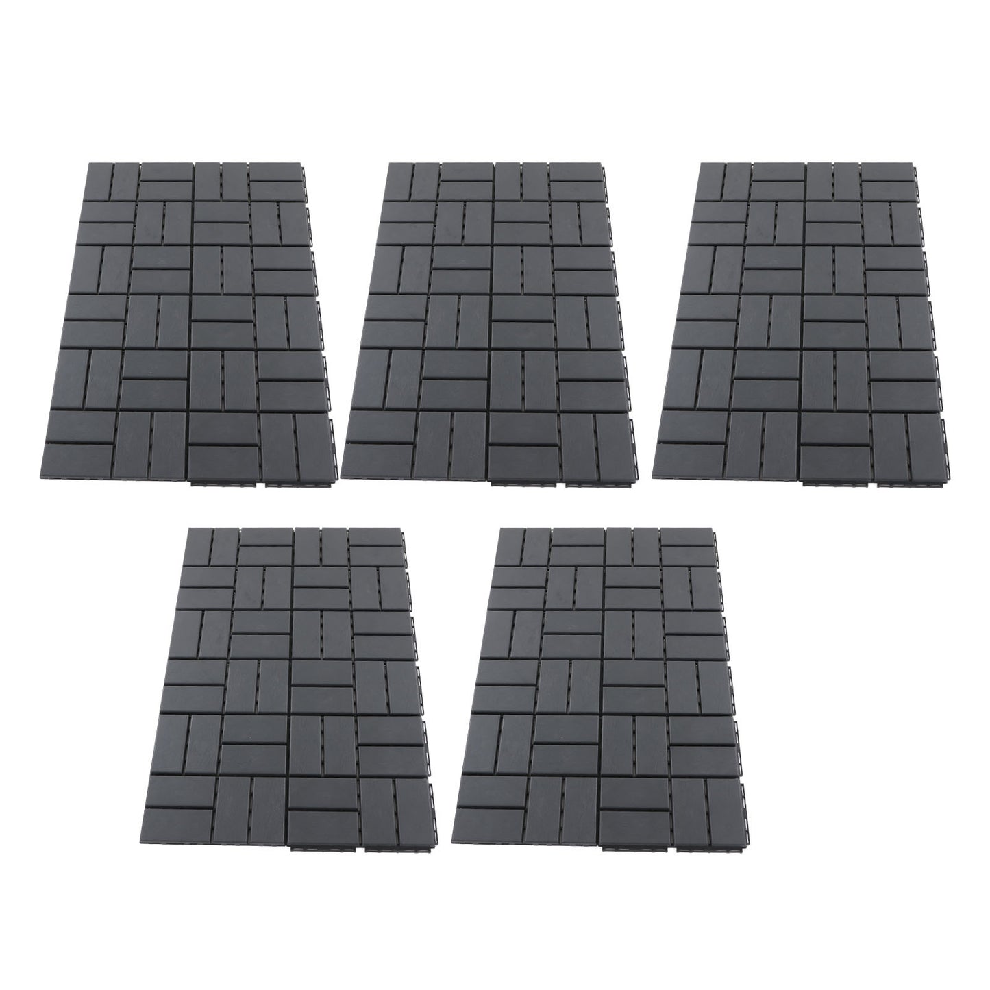 30 Pcs Interlocking Plastic Deck Tiles –  Outdoor Anti-Slip, Weather-Resistant Floor Mats for Balcony, Garden, Pool & Bathroom Use | Infinity Bazaar