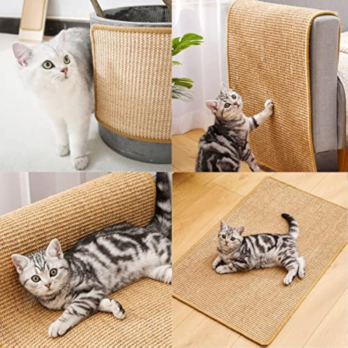 Cat Scratch Pad Cat Scratching Pad With Adhesive Hook Tape Scratching Pads For Indoor Cats Stick On Floor Couch As Cat Scratch Furniture Protector Cat Wall Scratcher
