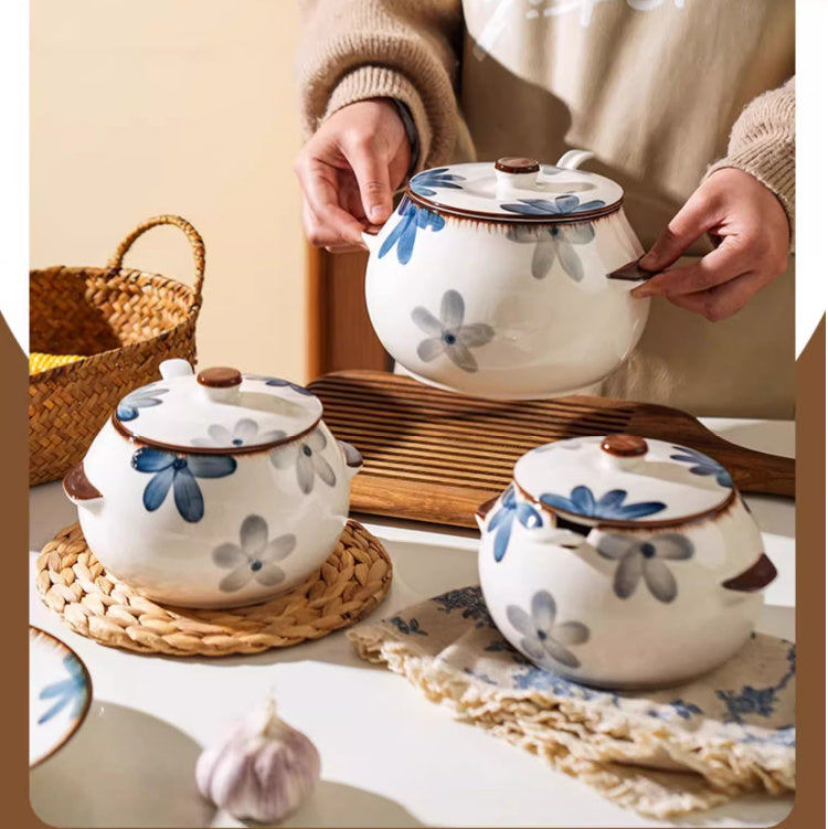 Household Ceramic High Temperature Resistant Binaural Seasoning Jar