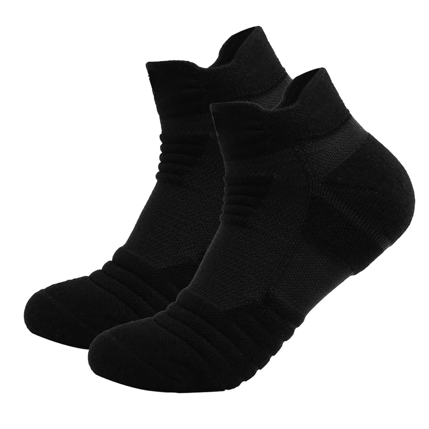 3 Pairs Men's Sports Running Socks – Black Moisture-Wick Everyday Use | Infinity Bazaar