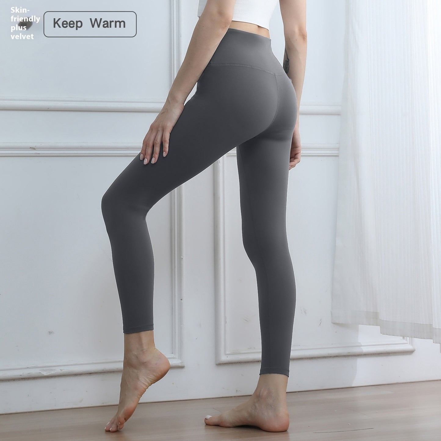 7A Thickened Fleece-Lined Traceless Yoga Pants for Women – High-Waisted Seamless Leggings for Winter Fitness & Outdoor Wear | Infinity Bazaar