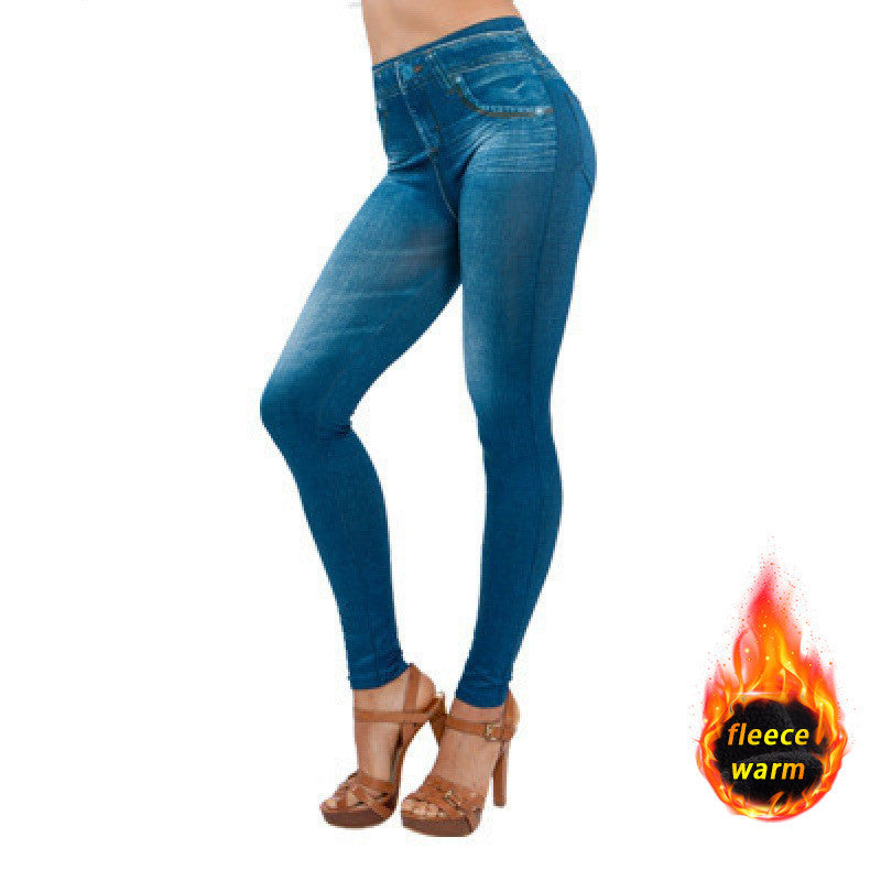 Women’s Thin Hip-Lifting Yoga Pants with Pockets – Printed Cropped Fitness Leggings for Outerwear | Infinity Bazaar
