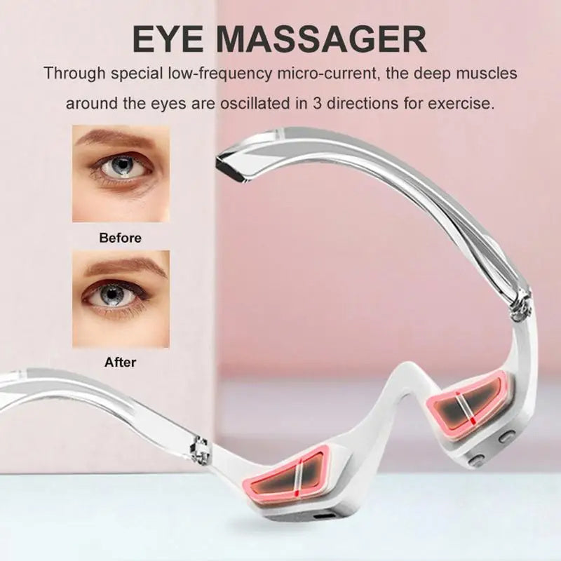 3D Eye Beauty Instrument – Micro-Current Pulse Eye Massager for Wrinkles, Dark Circles & Puffiness Relief | Infinity Bazaar