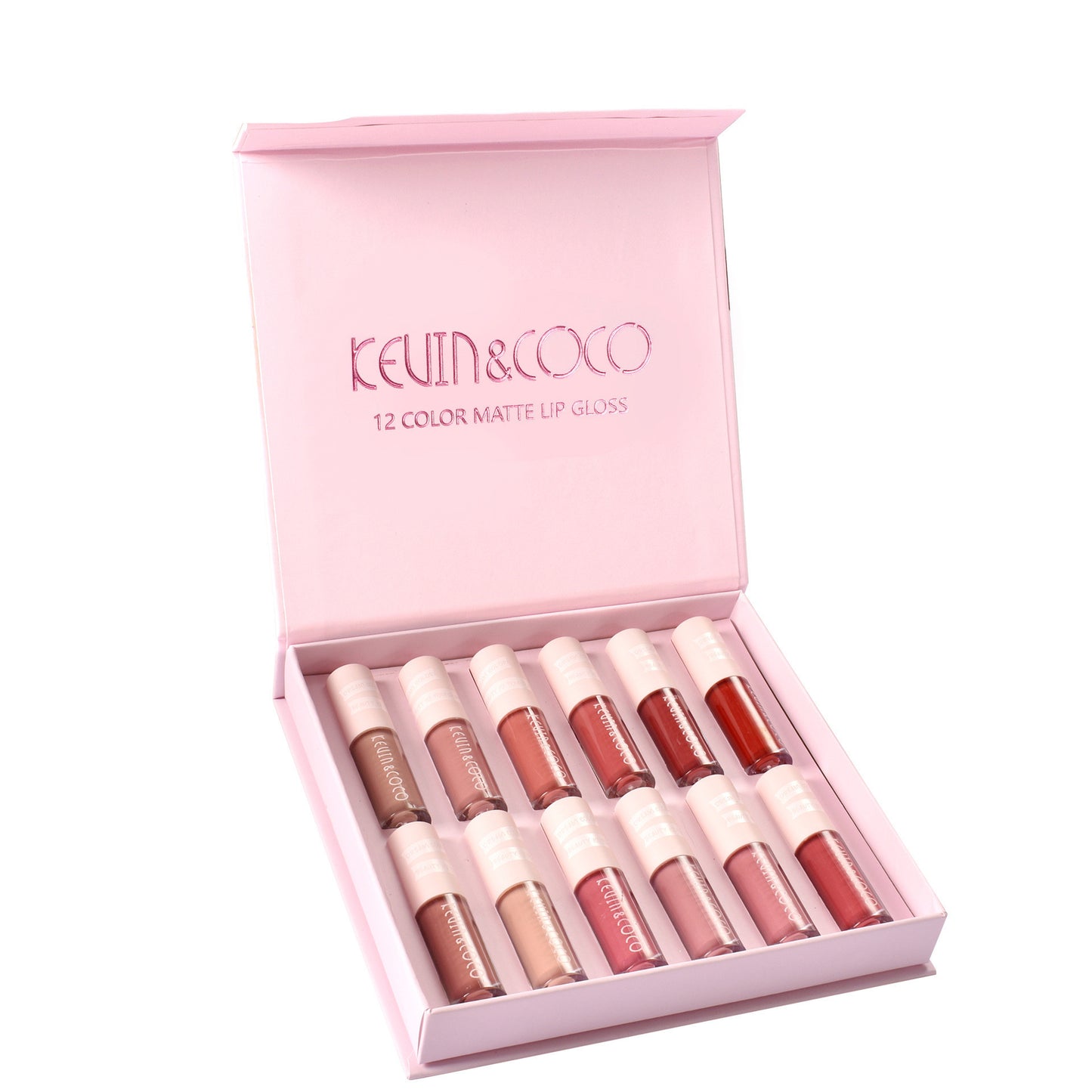 12-Color Non-Stick Cup Lip Gloss Set – Multivitamin-Enriched, Long-Lasting Shine | Infinity Bazaar