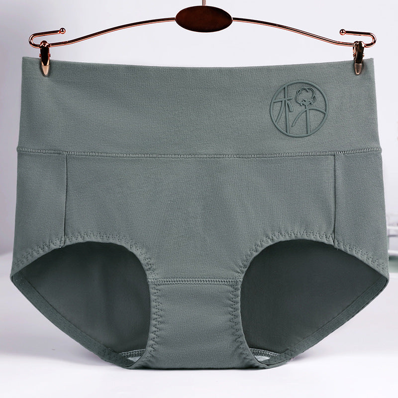 Graphene Antibacterial Women's Cotton High Waist Print Underwear
