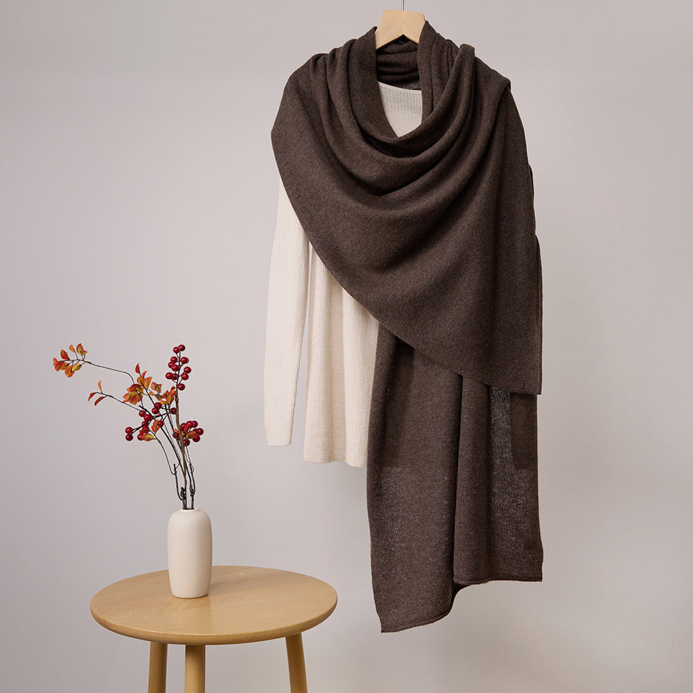 Cashmere Scarf Winter Warm All-matching Knitted Shawl