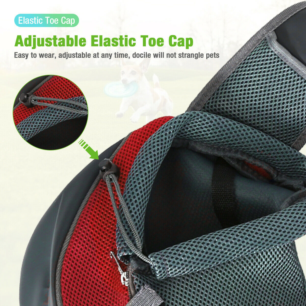 POPMARKET Dog Carrier Shoulder Bag – Breathable Mesh Sling with Safety Hook & Adjustable Strap, for Small Pets up to 22lbs | Infinity Bazaar