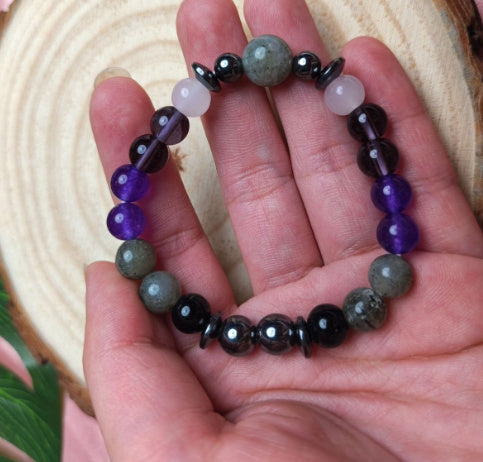 8mm Natural Gemstone Beaded Bracelet – Unisex Healing Energy Jewelry | Infinity Bazaar