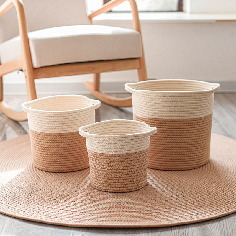 Storage Basket Dirty Clothes Basket Toy Clothes Storage Hand-woven Storage Basket