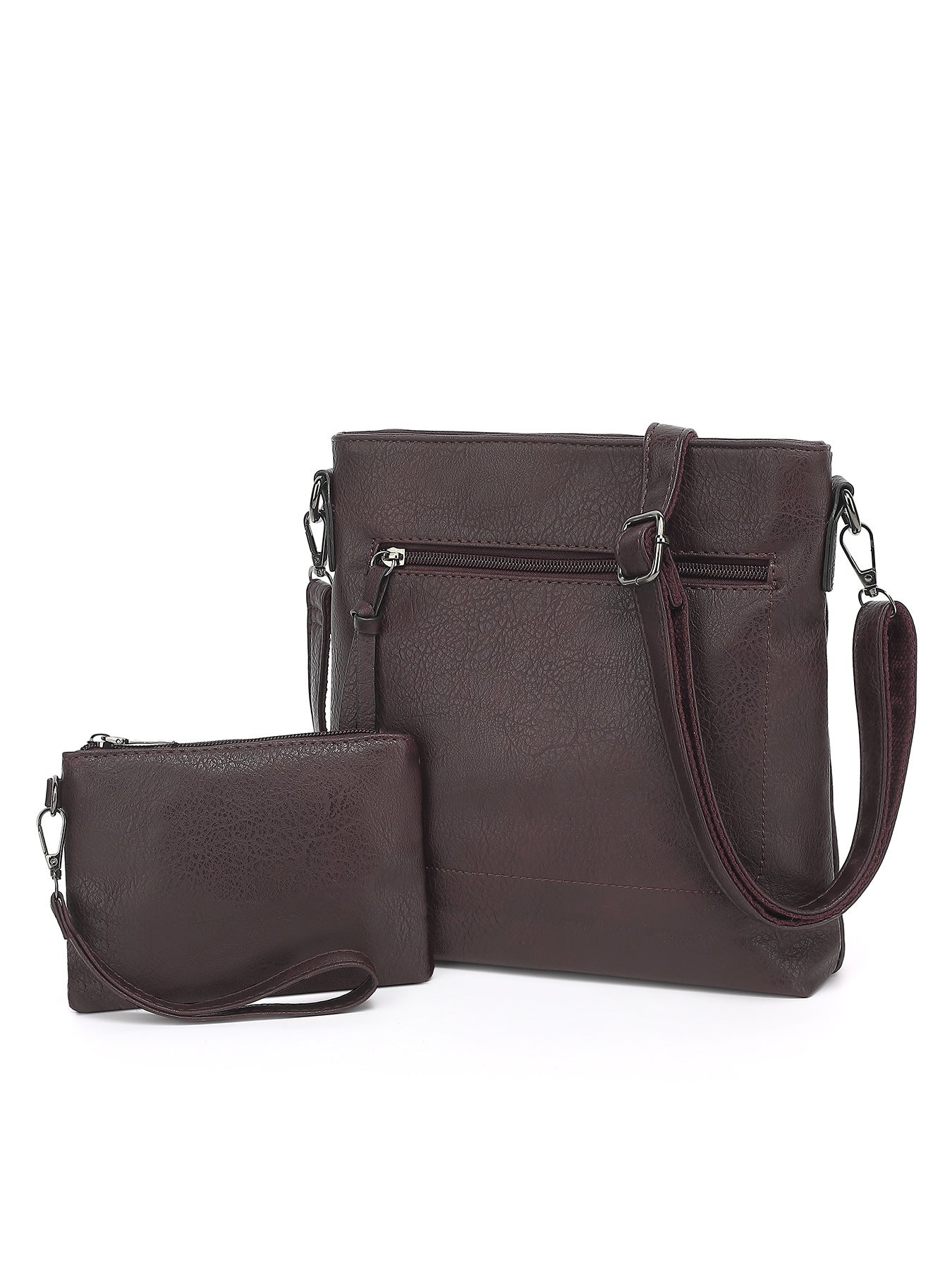 Women’s Large Capacity Tote Shoulder Bag | Elegant PU Leather Handbag with Inner Pouch | 25x27x5.5cm | Infinity Bazaar