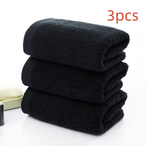21-Strand Black Cotton Towel – 35×75cm Soft & Absorbent 99% Cotton Hand Towel | Infinity Bazaar
